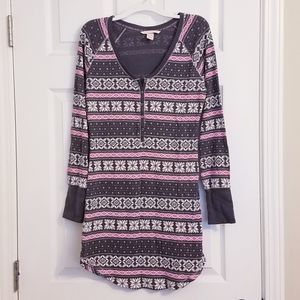 Victoria's Secret fair isle sleep shirt